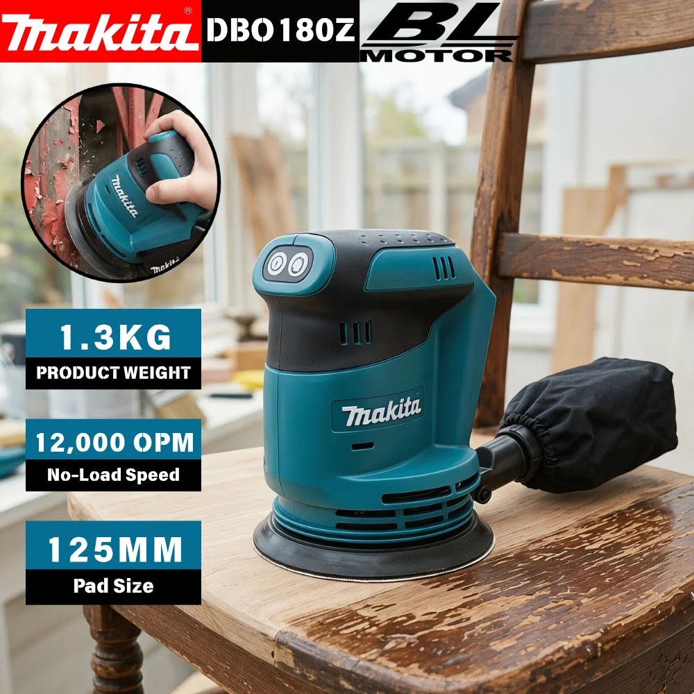 Random Orbital Sander - Makita DBO180Z 18V Ponceuse orbitale aléatoire