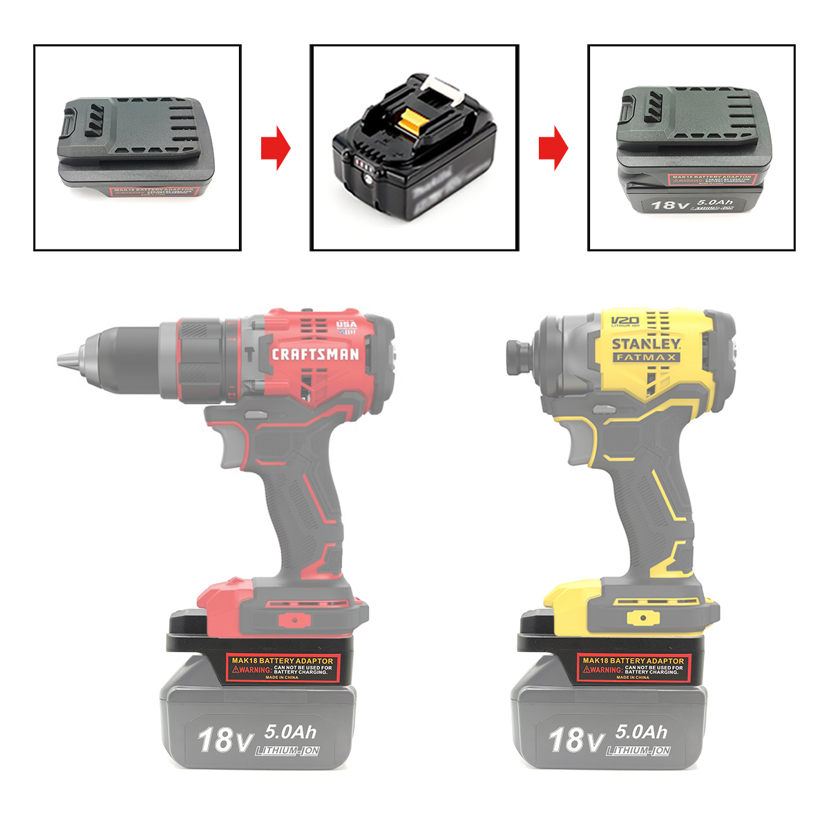 Power Tools Stanley - Convertisseur adaptateur de batterie pour Batteries