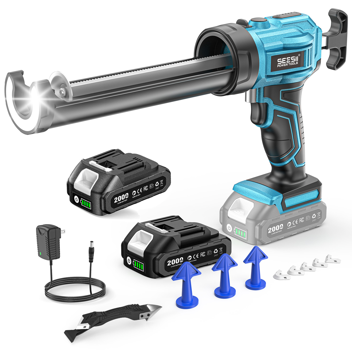 Power Tools Diy - Pistolet à mastic électrique SEESII sans