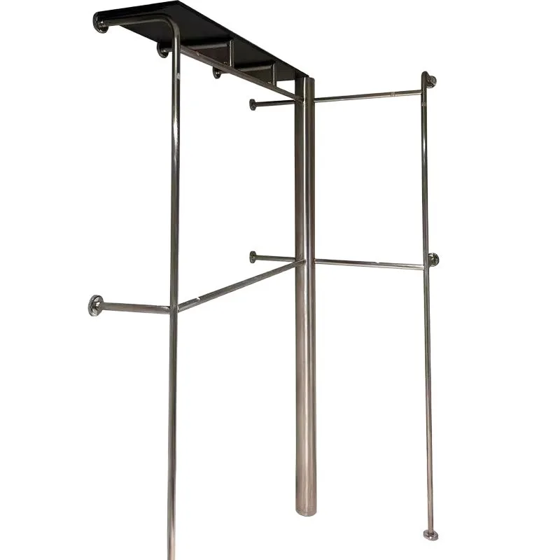 Power Tools Display Rack - Porte-vêtements mural en acier inoxydable brossé,
