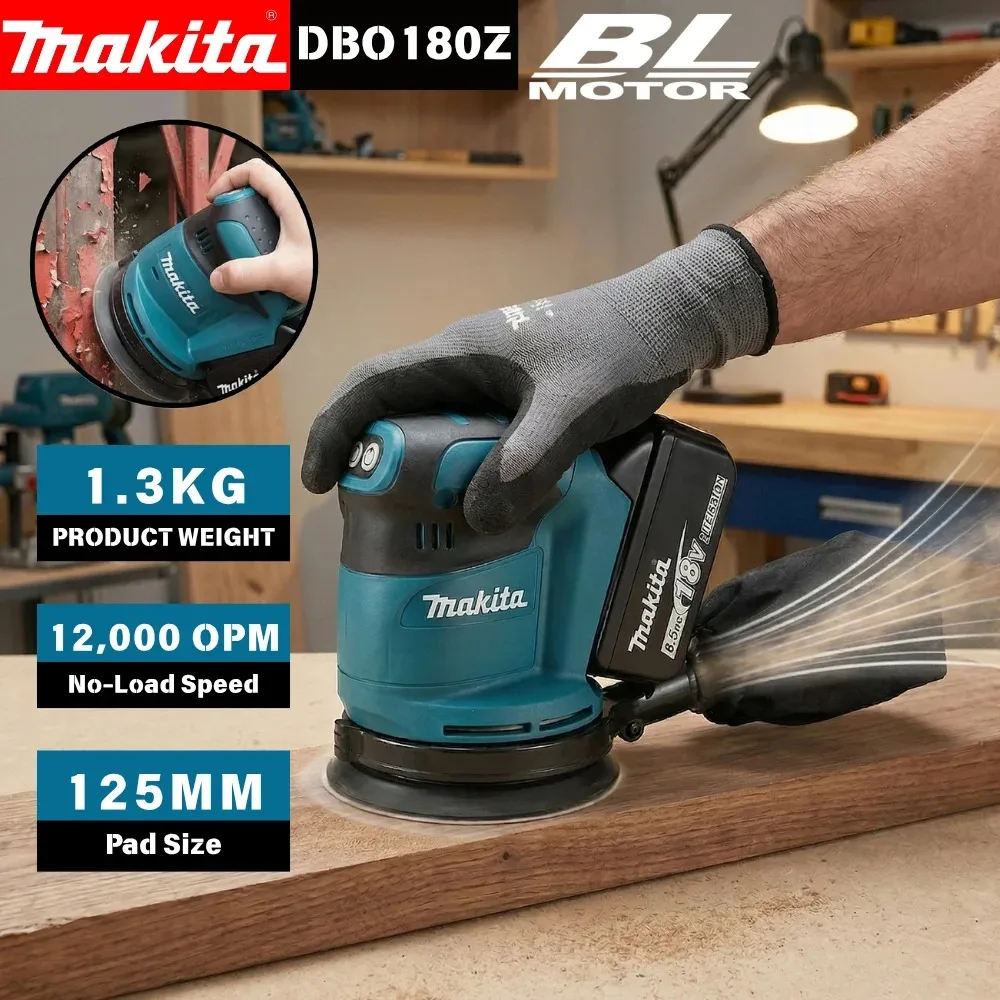 Random Orbital Sander - Ponceuse orbitale aléatoire sans fil Makita