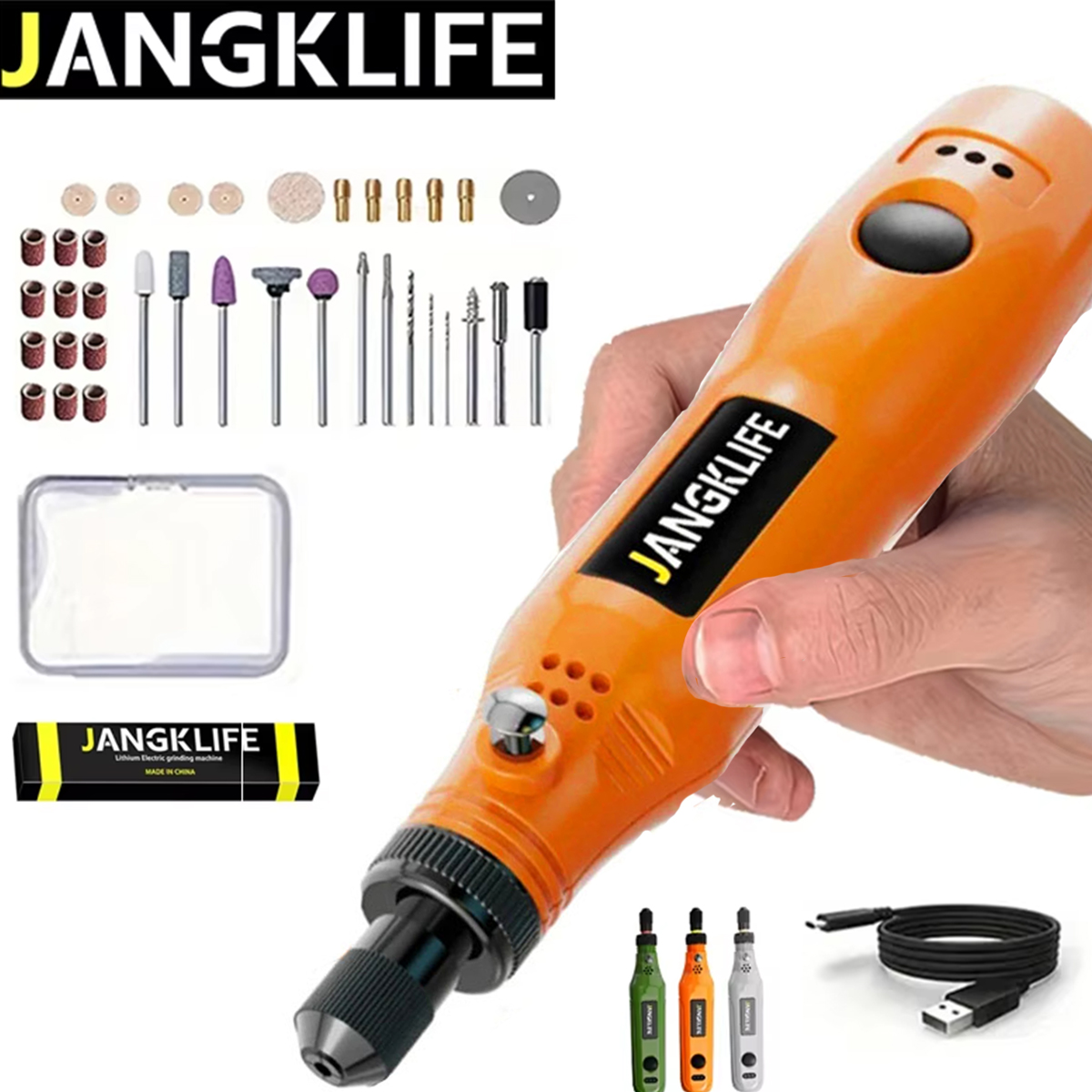 Power Tools Ingco - JANGKLIFE USB Kit d'outils rotatifs sans