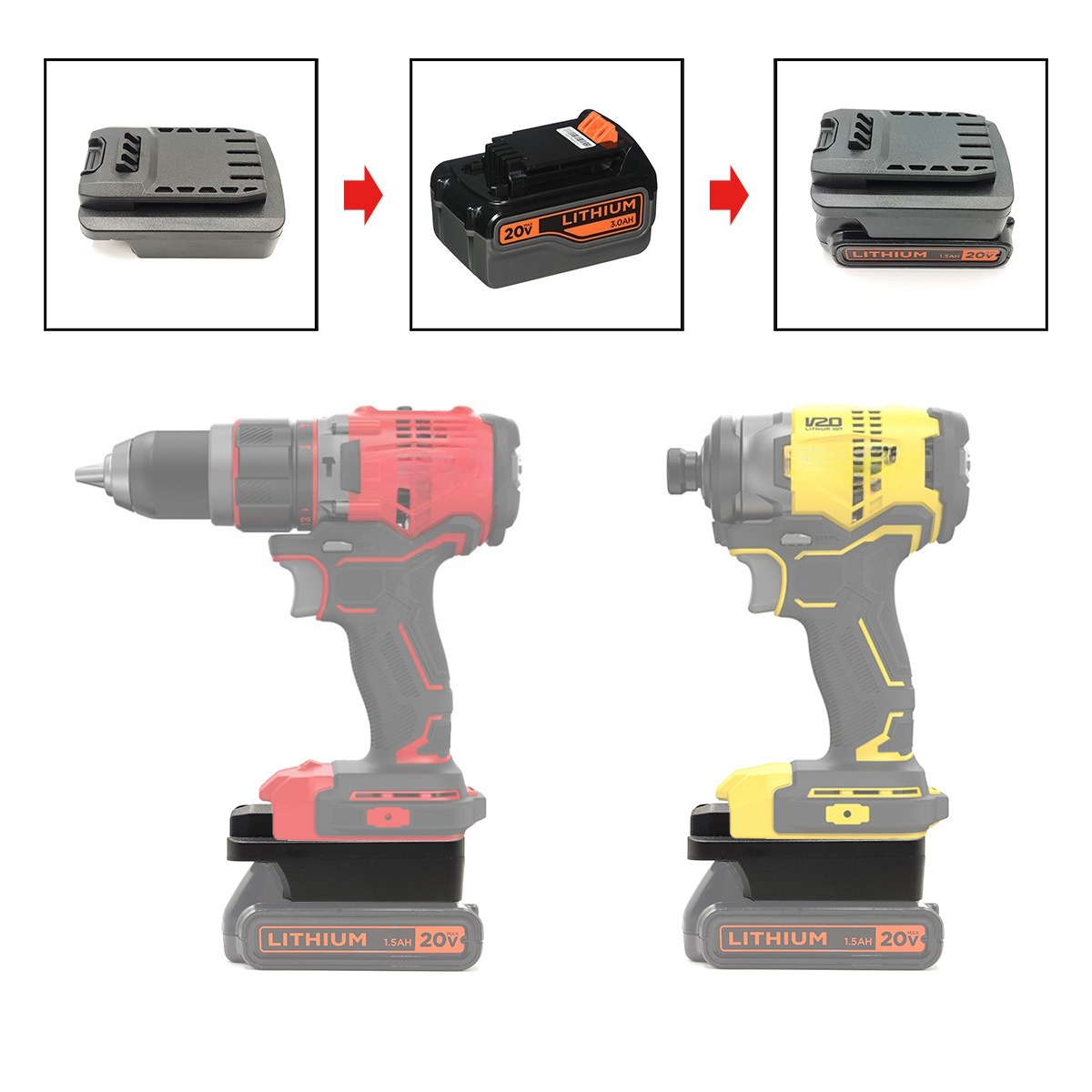 Power Tools Stanley - Adaptateur pour outils électriques DEWALT Makita