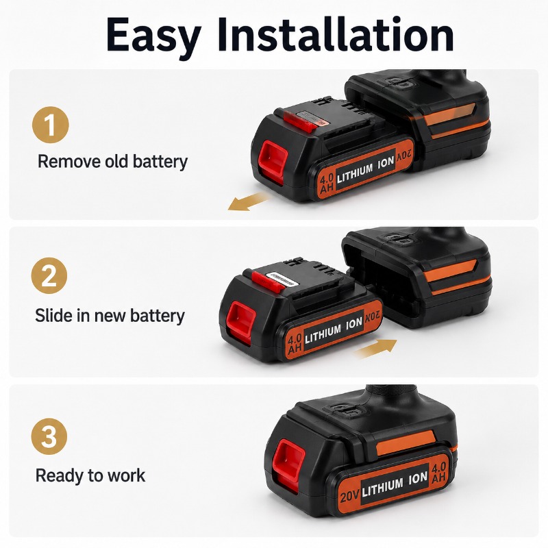 Batterie 20V 6.0Ah pour outils - Black+Decker Tool Cordless avis et prix