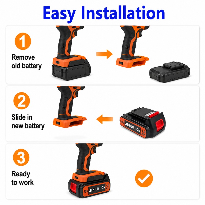 Batterie 20V 6.0Ah pour outils - Black+Decker Tool Cordless avis et prix